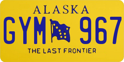 AK license plate GYM967