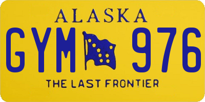 AK license plate GYM976