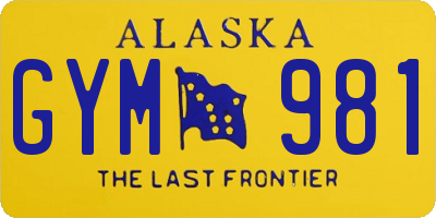 AK license plate GYM981