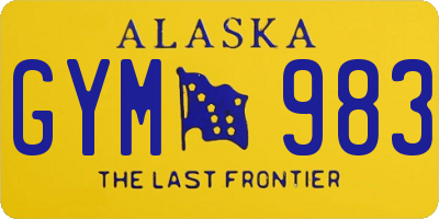 AK license plate GYM983