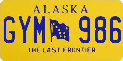 AK license plate GYM986