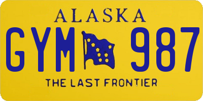 AK license plate GYM987
