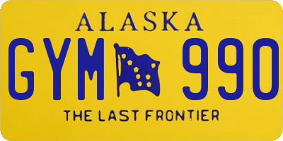 AK license plate GYM990