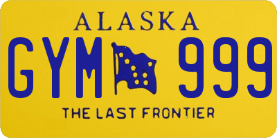 AK license plate GYM999