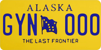 AK license plate GYN000