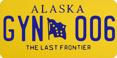 AK license plate GYN006