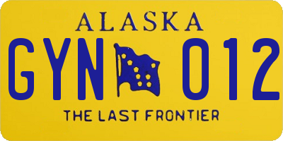 AK license plate GYN012