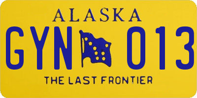 AK license plate GYN013