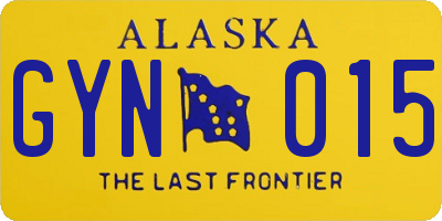 AK license plate GYN015