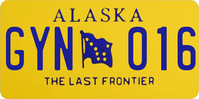 AK license plate GYN016