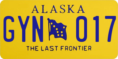 AK license plate GYN017