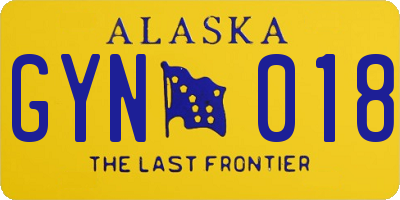 AK license plate GYN018