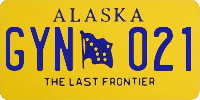 AK license plate GYN021