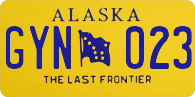 AK license plate GYN023