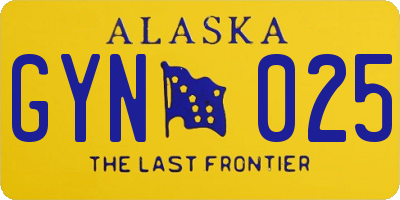 AK license plate GYN025