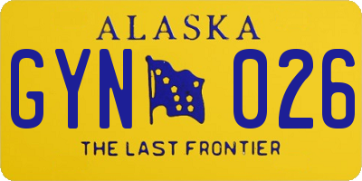 AK license plate GYN026