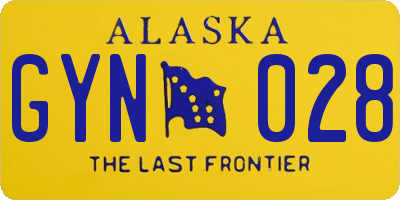 AK license plate GYN028