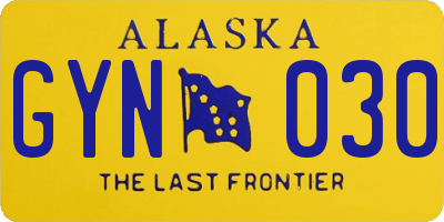 AK license plate GYN030