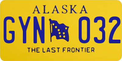 AK license plate GYN032
