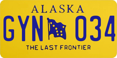 AK license plate GYN034