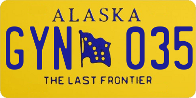 AK license plate GYN035
