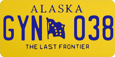 AK license plate GYN038