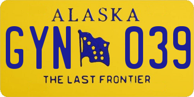 AK license plate GYN039