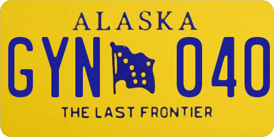 AK license plate GYN040