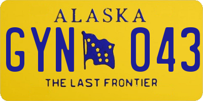 AK license plate GYN043
