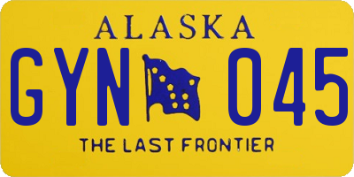 AK license plate GYN045