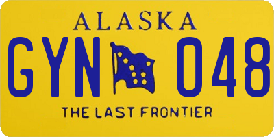 AK license plate GYN048