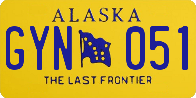 AK license plate GYN051