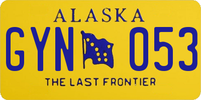 AK license plate GYN053