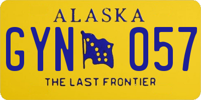AK license plate GYN057