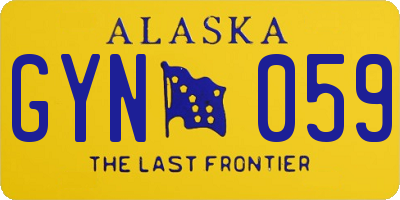 AK license plate GYN059