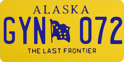 AK license plate GYN072