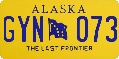 AK license plate GYN073