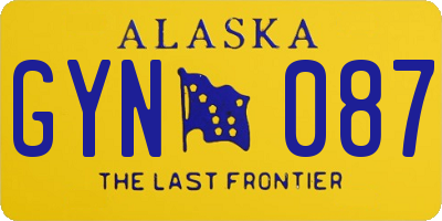 AK license plate GYN087
