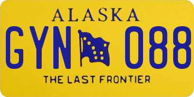 AK license plate GYN088