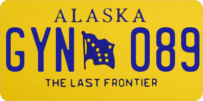 AK license plate GYN089