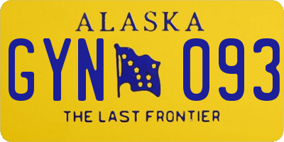 AK license plate GYN093