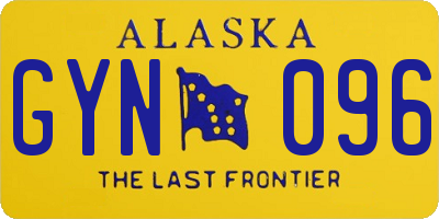 AK license plate GYN096