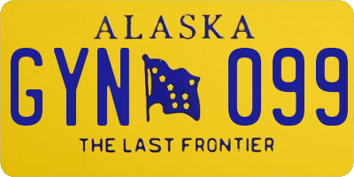 AK license plate GYN099
