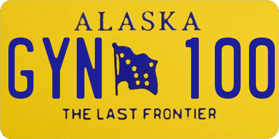 AK license plate GYN100