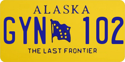 AK license plate GYN102