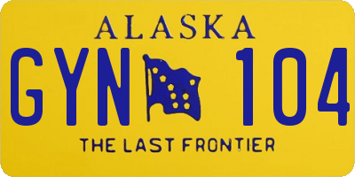 AK license plate GYN104
