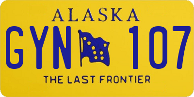 AK license plate GYN107