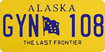 AK license plate GYN108