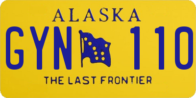 AK license plate GYN110