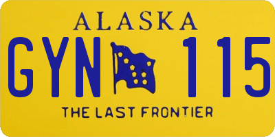 AK license plate GYN115